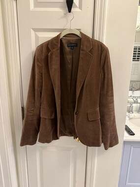 Banana Republic Women's Brown Velveteen Corduroy Blazer Size 10